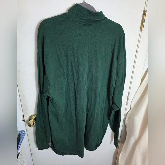 Green Bay Packers Men's XXL Green Turtle Neck Fruit Of The Loom Heavy Cotton - Picture 2 of 8